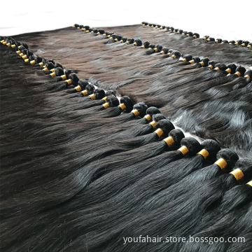 Custom Logo 100% Virgin Human Hair Extensions Cuticle Aligned Vietnam Remy Hair Double Drawn Straight Silky Hair Bundles Vendors